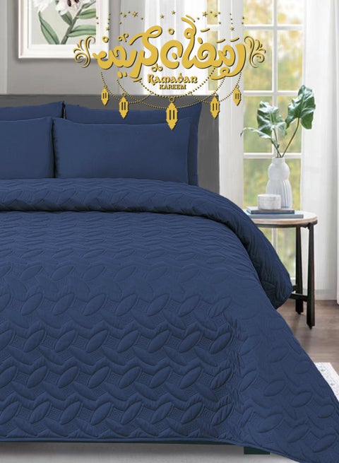 3Piece Microfiber Bedspread Set Fits 120 x 200 cm Single Size Bed Single Size Compressed Comforter Set Elmira Series